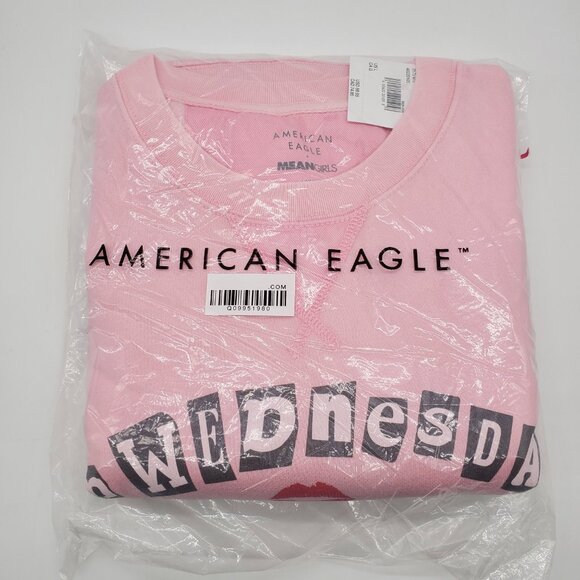 American Eagle x Mean Girls Crew Neck Sweatshirt | On Wednesday We Wear Pink - Picture 8 of 10